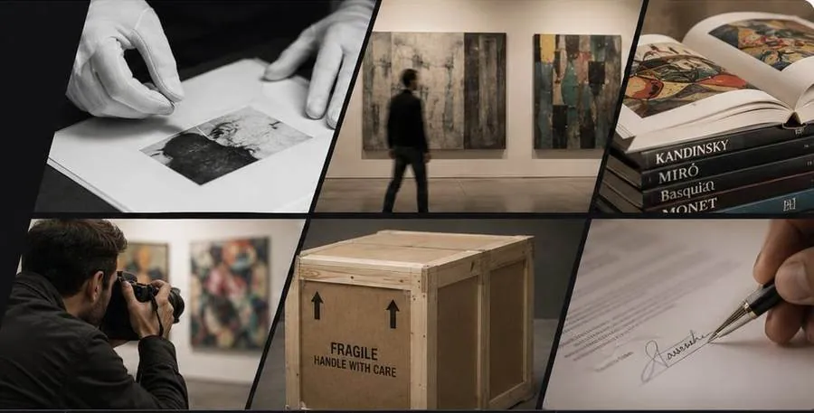 Servizi professionali per l'arte: stampa, allestimento, editoria, fotografia, trasporto e consulenza